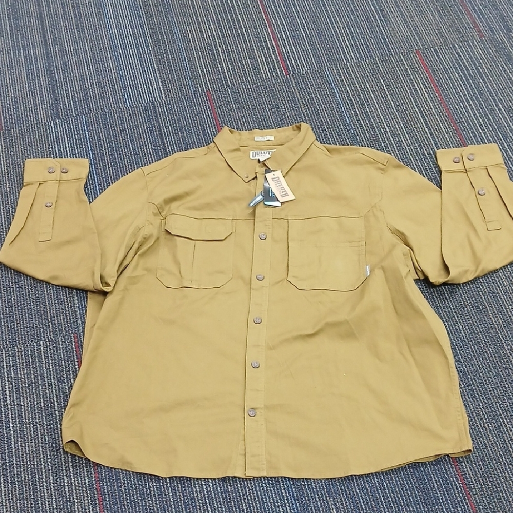 NWT DULUTH Canvas Coolmax FIRE HOSE RELAXED FIT long sleeve BROWN 3XL - Picture 3 of 10